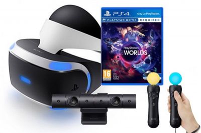  PlayStation VR + hra VR Worlds + kamera + PS Move