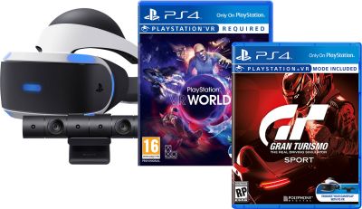  PlayStation VR + hry GT Sport a VR Worlds + kamera 